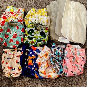 Cloth Diaper Lot with inserts